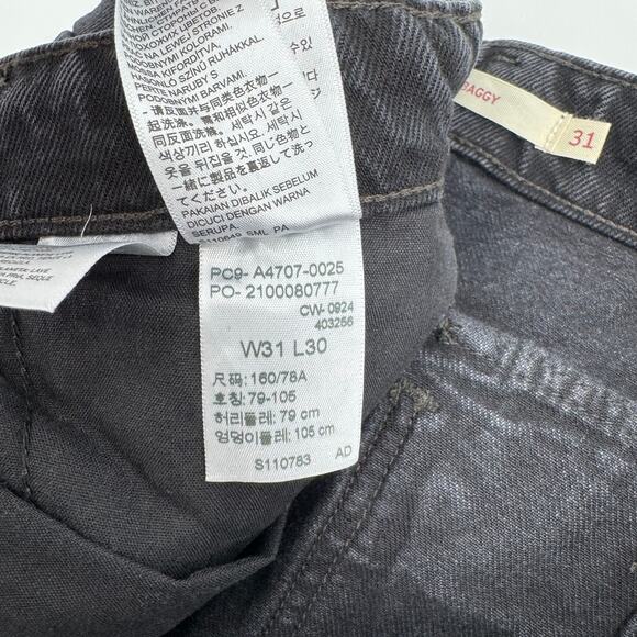 NWT Levi's '94 Women's Mid Rise Baggy Black Cargo Dark Denim Jeans Pants Size 31 - Picture 11 of 14